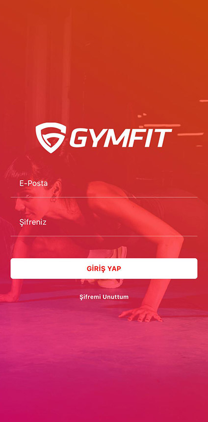 GymFit uygulama ekranı